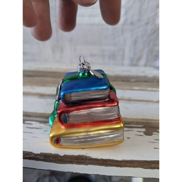 Dept 56 books reading school arithmetic ornament X - Picture 2 of 7